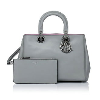 small Christian Dior diorissimo nappa leather bag 0902 grey
